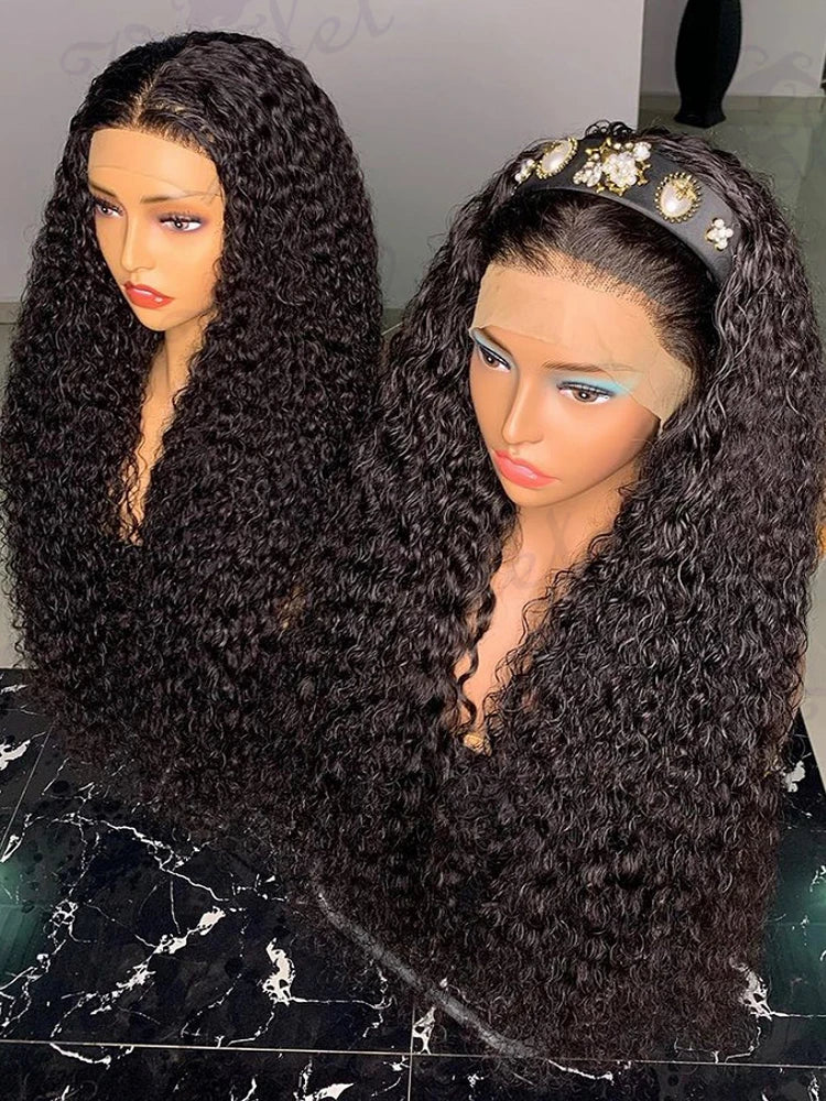 30 36 Inch Deep Wave 13x6 Lace Front Human Hair Wigs 250 Density 5x5 Glueless Wig Brazilian Water Curly 13x4 Lace Frontal Wigs