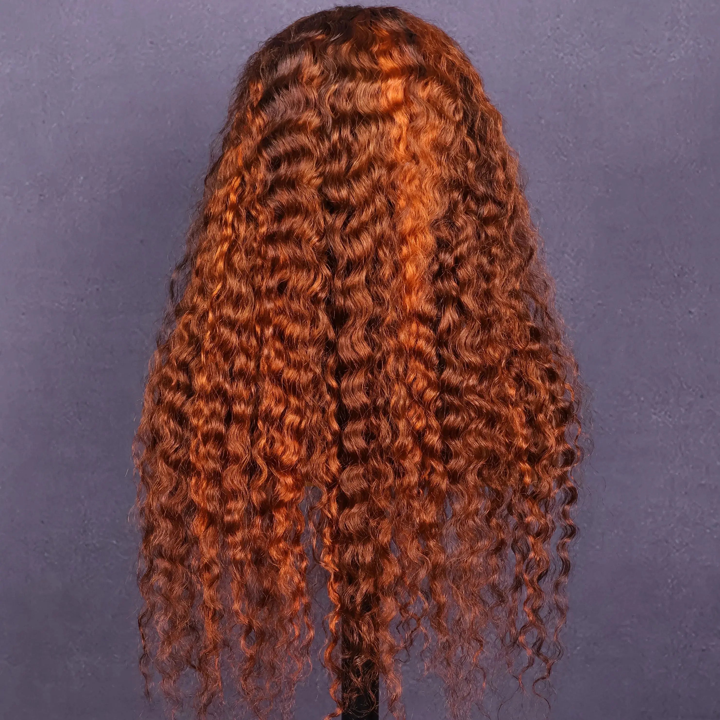 Highlight 4/350 Water Wave 13x6 HD Lace Frontal Wig Brown Ginger Human Hair Wig For Women 13x4 Transparent Lace Front Curly Wigs