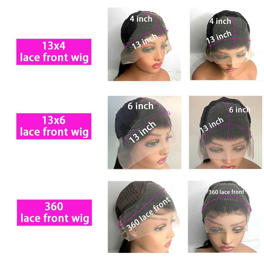 200% Deep Wave 13x4 13x6 Lace Frontal Human Hair Wigs Brazilian Remy 30 40 Inch Water Wave 360 Hd Lace Front Wig For Women