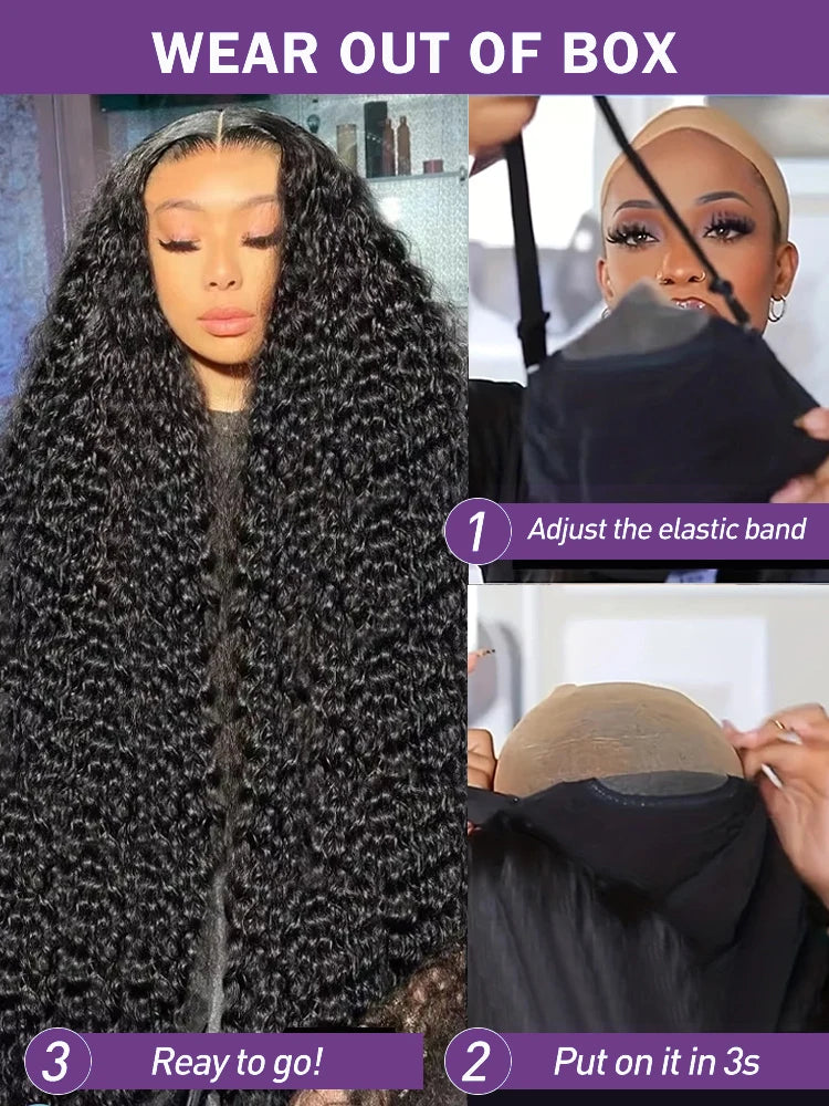 30 36 Inch Deep Wave 13x6 Lace Front Human Hair Wigs 250 Density 5x5 Glueless Wig Brazilian Water Curly 13x4 Lace Frontal Wigs