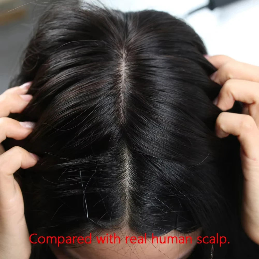 Glueless 6x6 Silk Base Wig 100% Human Hair Pre Plucked Natural Hairline Silk Top Closure Straight Virgin Hair Wigs For Women