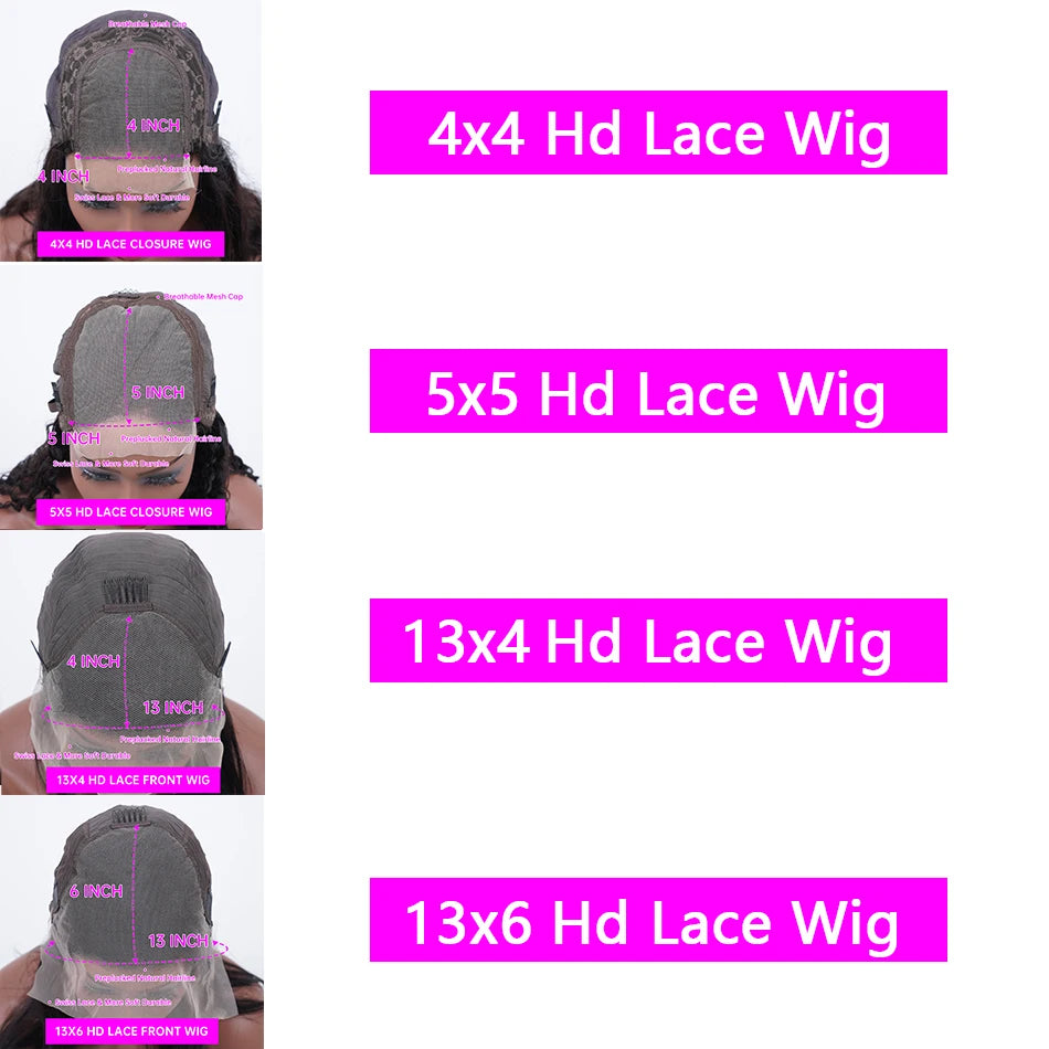 Deep Wave Frontal Wig 13x4 13x6 Hd Lace 30 Inch Chocolate Brown Curly Lace Front Human Hair Water Wave Brazilian Wigs For Women