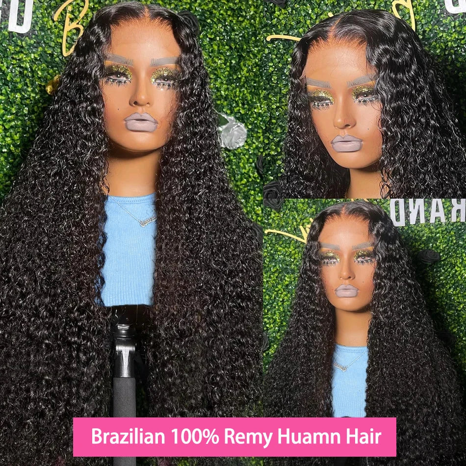 200% Deep Wave 13x4 13x6 Lace Frontal Human Hair Wigs Brazilian Remy 30 40 Inch Water Wave 360 Hd Lace Front Wig For Women