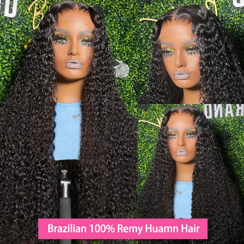 200% Deep Wave 13x4 13x6 Lace Frontal Human Hair Wigs Brazilian Remy 30 40 Inch Water Wave 360 Hd Lace Front Wig For Women