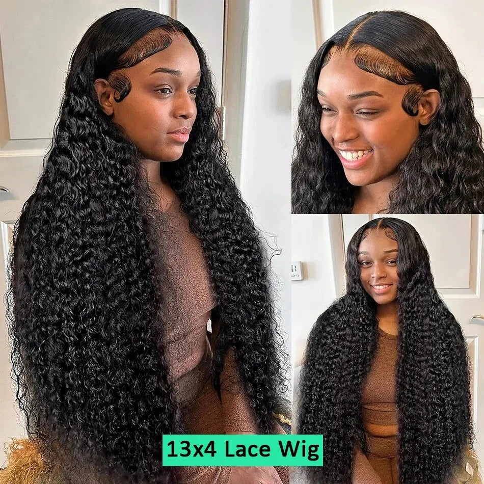 Curly Wig human hair lace frontal wig 13x6 hd lace 250 density deep wave Wig human hair 13x4 lace front Wigs for black women