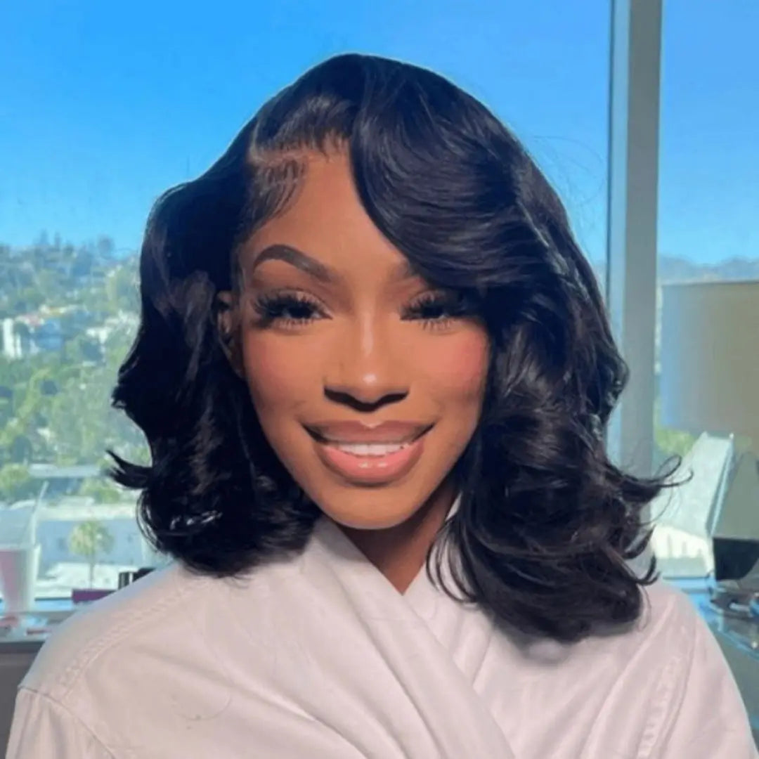 Super High Density Wig Egg Curly 100% Human Hair Wigs Brazilian 13x4 Lace Frontal Wig Cute Bob Front Wig Transparent Lace Wigs