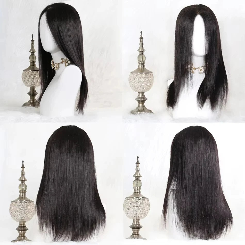 Glueless 6x6 Silk Base Wig 100% Human Hair Pre Plucked Natural Hairline Silk Top Closure Straight Virgin Hair Wigs For Women