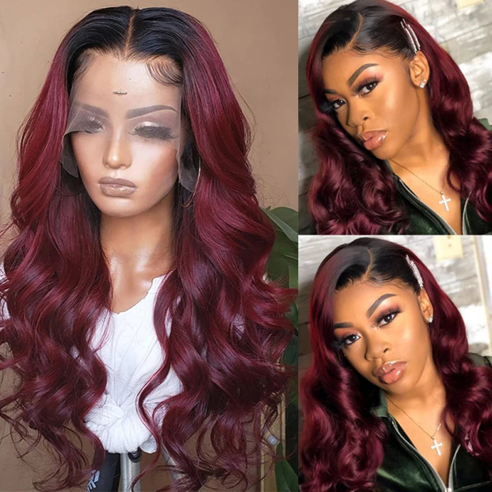 Ombre Lace Front Wig Human Hair Wigs For Women Brazilian Body Wave Lace Front Wig 13X4 Blonde Lace Frontal Wig On Sale Clearance