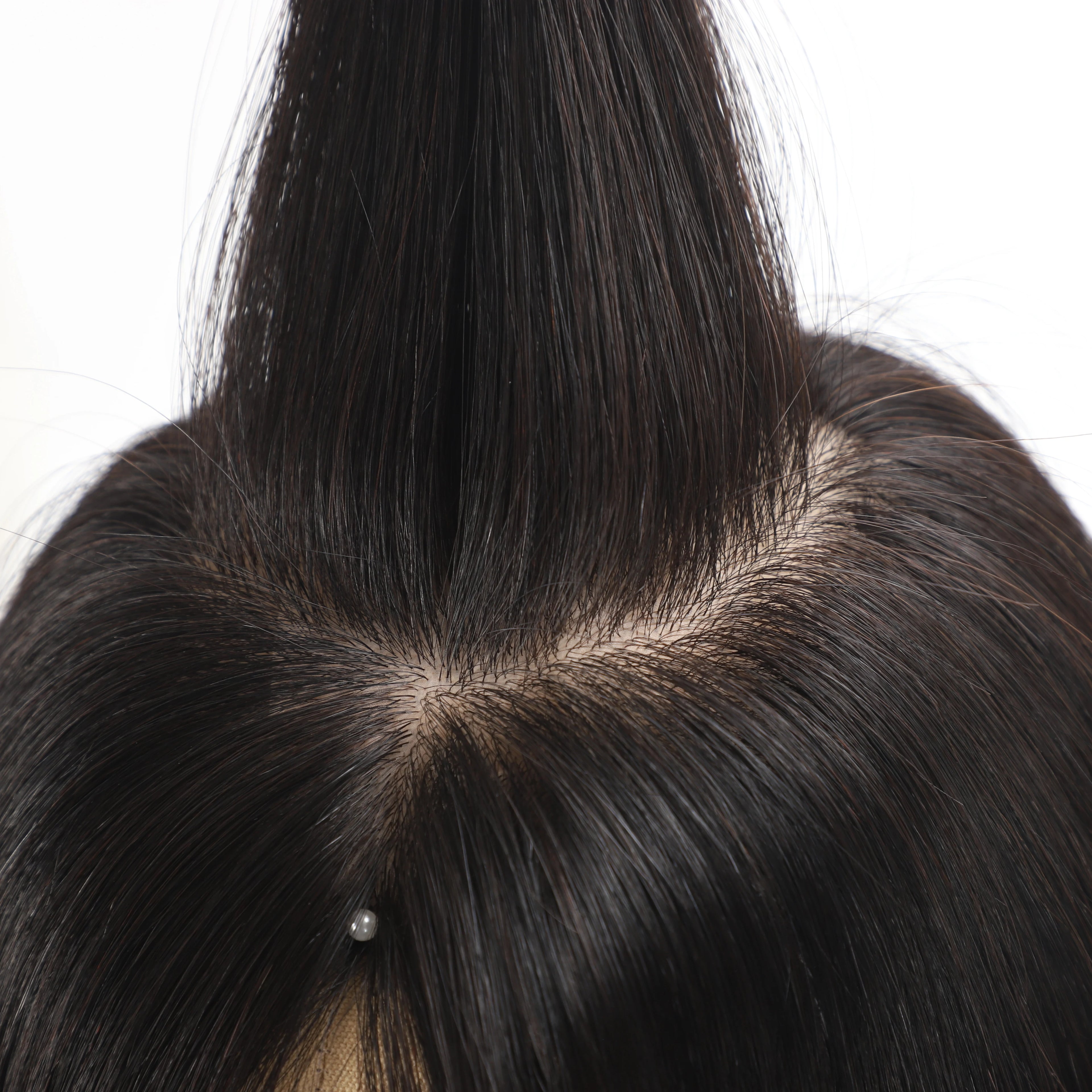 Glueless 6x6 Silk Base Wig 100% Human Hair Pre Plucked Natural Hairline Silk Top Closure Straight Virgin Hair Wigs For Women