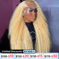 Blonde Wig Human Hair Deep Wave 13x6 Hd Lace Frontal Wig 250 Density Brazilian Front Wigs Pre Plucked 613 Curly Human Hair Wigs